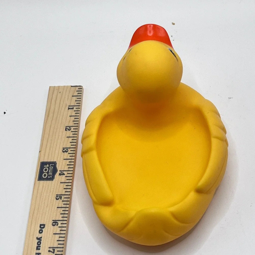 Yellow Rubber Duck Floating Soap Holder Bath Tub Accessory Toy Decor